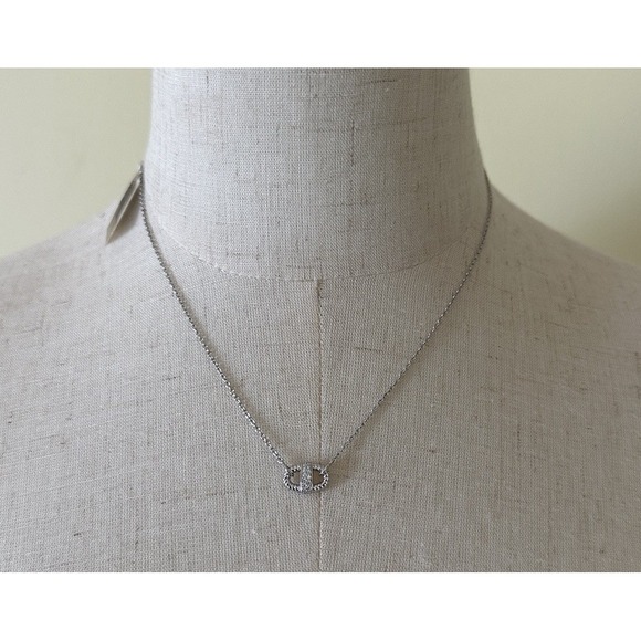 Ti Sento Milano Jewelry - TI SENTO Milano Zirconia  Pendant Necklace 925 Sterling Silver Adjustable Length